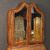 Inlaid wood Genoese trumeau from the 20th century