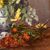DIPINTI ANTICHI DI FIORI, NATURE MORTE CON MARGHERITE E LILLÁ, OLIO SU TELA, DELL 800. 