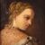 Dipinto ritratto di giovane nobildonna del XIX secolo