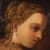 Dipinto ritratto di giovane nobildonna del XIX secolo