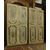 ptl195 two double lacquered doors, painted on both sides, meas. 114 xh 215 cm     