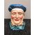 Scatola tabacchiera in terraglia raffigurante testa maschile con basco.Francia