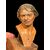Serie dì 6 teste dì statuine da presepe napoletane in terracotta dipinta con occhi in vetro montate su base lignea.
