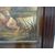 Specchiera legno rovere con olio su tela Luigi XVI rappresentante putti Francia