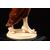 Pair of ivory and wood sculpture from the 19th century.     