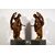Coppia di sculture barocche in legno di noce, Veneto, fine XVII secolo
