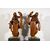Coppia di sculture barocche in legno di noce, Veneto, fine XVII secolo