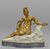 Coppia di sculture in bronzo dorato su base in marmo raffiguranti figure cinesi, Francia, XVIII secolo