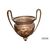 Coppia di vasi in metallo tipo bronzo con base in marmo fine 1800