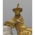 Coppia di sculture in bronzo dorato su base in marmo raffiguranti figure cinesi, Francia, XVIII secolo