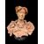 Scultura in terracotta raffigurante busto femminile.firma:Italo Campagnoli,data 1897. 