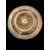Piatto elemosiniere in ottone dorato , cm 41,5