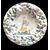 Piatto in maiolica con tesa a fiori in rilievo  e decoro con figura femminile con versatoio. Baldassarre Caravaggio.Pavia.