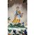 Piatto in maiolica con tesa a fiori in rilievo  e decoro con figura femminile con versatoio. Baldassarre Caravaggio.Pavia.