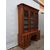 LIBRERIA A TRE PORTE IN NOCE EPOCA META' 800 FRANCIA RESTAURATA  cm L 204xP58xH258