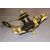 Lume Impero a sospensione, bronzo patinato e dorato.
