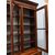 LIBRERIA A TRE PORTE IN NOCE EPOCA META' 800 FRANCIA RESTAURATA  cm L 204xP58xH258