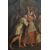 Dipinto antico olio su tela di manifattura napoletana raffigurante la Natività. Periodo XVIII secolo.