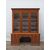LIBRERIA A TRE PORTE IN NOCE EPOCA META' 800 FRANCIA RESTAURATA  cm L 204xP58xH258