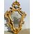 Antica Specchiera in ceramica, dipinta stile veneziano, primi '900. Mis 54x36 cm