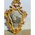 Antica Specchiera in ceramica, dipinta stile veneziano, primi '900. Mis 54x36 cm