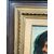 Antico dipinto raffigurante Bersagliere, olio su tavola, primi '900, mis 34x32 cm