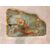 Pannello in legno dipinto di carretto siciliano con scena dipinta San Giorgio e il drago.