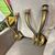 Antica coppia di applique Giò Ponti in Bronzo . Anni 30  due bracci . Mis  37 x 25 