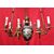 Nine-lamp majolica chandelier