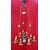 Nine-lamp majolica chandelier