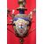 Nine-lamp majolica chandelier