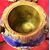 Nine-lamp majolica chandelier