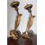 Antica coppia di bracci antichi del 700 in legno dipinto dorati e laccati . Applique candelabri 