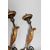 Antica coppia di bracci antichi del 700 in legno dipinto dorati e laccati . Applique candelabri 