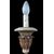 Lampadario in legno scolpito e laccato a sei luci.