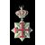 Medaglia dell’ordine militare di San Giorgio di Antiochia e di San Marco in ottone dorato e smalto rossi.