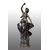 Scultura antica in bronzo patinato raffigurante Hebe con l'aquila di Giove firmata "DRUOT".Periodo XIX secolo.