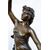 Scultura antica in bronzo patinato raffigurante Hebe con l'aquila di Giove firmata "DRUOT".Periodo XIX secolo.