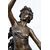 Scultura antica in bronzo patinato raffigurante Hebe con l'aquila di Giove firmata "DRUOT".Periodo XIX secolo.