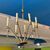 Lampadario anni 50 Design a  luci Modernariato in ottone dorato . Chandelier . 
