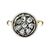 Anello in oro giallo e argento con diamanti rosa