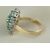 ANELLO SMERALDI SU ORO E ARGENTO