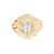 Anello in oro giallo con diamante solitario taglio antico