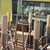 Lampadario anni 50 Design a  luci Modernariato in ottone dorato . Chandelier . 