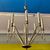 Lampadario anni 50 Design a  luci Modernariato in ottone dorato . Chandelier . 