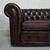 Divano chesterfield club 3 posti inglese vintage originale in pelle marrone testa di moro   ( VENDUTO ) 