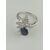 Anello Diamante e Zaffiro oro bianco