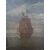 Grande marina in notturna  del '600 con velieri, personaggi e Golfo, Salvator Rosa
