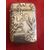 Silver matchbox without punch with tin decoration with art nouveau dragonflies and rocaille shield.     
