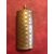 Cylindrical brass matchbox with geometric upholstery decorations.Vesta, England.     